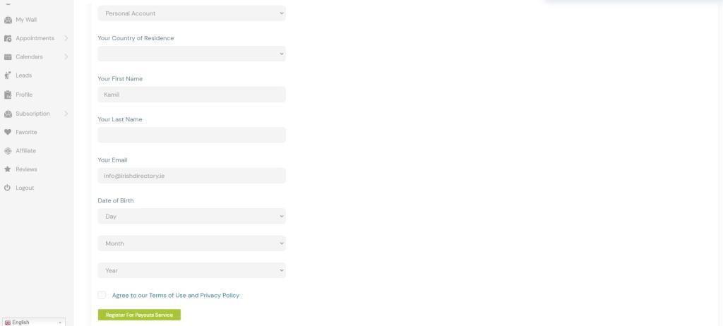 How are your Payout Services for Affiliates works